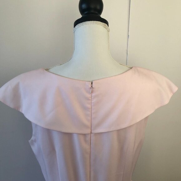 TED BAKER Bromlie Fit & Flare Flowy Dress Pink Magnolia Print TB Sz 4 is US 8-10 - Picture 9 of 16